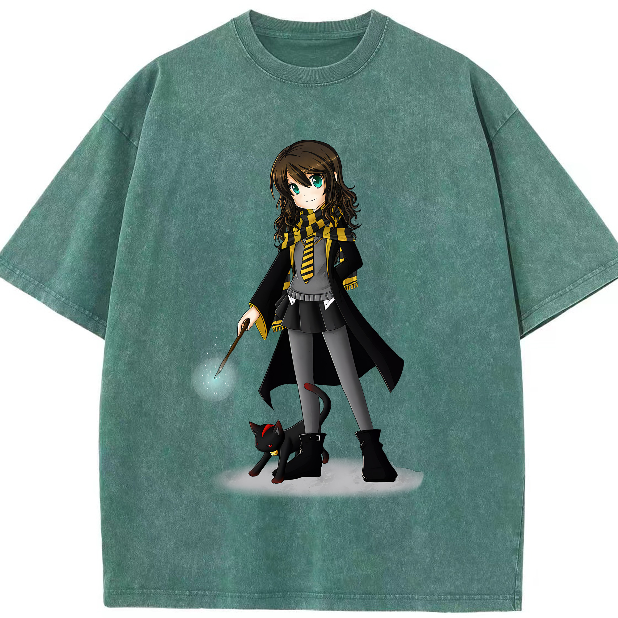 （画像用） Harry Potter ハリー・ポッターシリーズ 綿100% ヴィンテージ風 半袖Tシャツ（フロントプリント）
